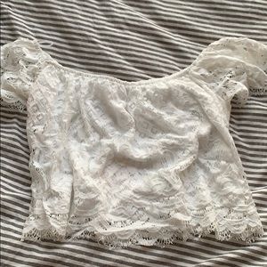 Off the shoulder lace top